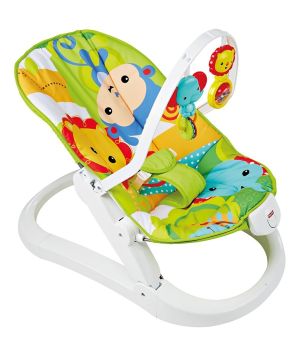 MATCMR20 - Hamaca plegable - Jungle friends con 2 sonajeros