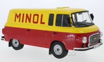 MODMCG18210 - BARKAS B 1000 furgoneta 1970 MINOL roja y amarilla