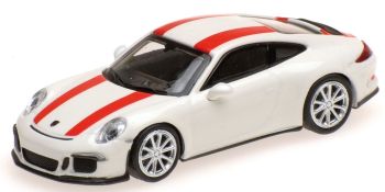 MNC870066220 - PORSCHE 911 R 2016 blanco con franjas rojas