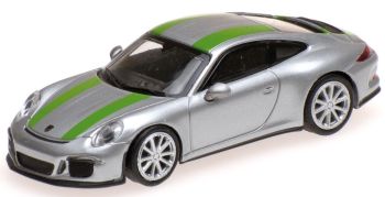 MNC870066225 - PORSCHE 911 R 2016 gris con franjas verdes