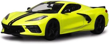 MST31527 - CHEVROLET Corvette Stingray Coupe Z51 2020 amarillo con franjas negras