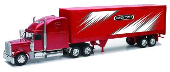 NEW12783 - FREIGHTLINER 6x4 rojo con semicaja rígida marcaje FREIGHTLINER