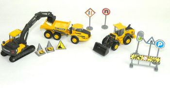 NEW33063 - Conjunto de obras públicas VOLVO con máquinas y accesorios