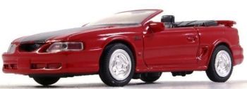 NEW48013X - FORD Mustang GT cabriolet rojo 1994 capó con rayas negras