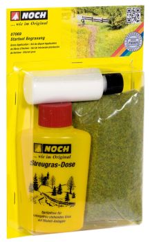 NOC07069 - Juego de inicio de vegetación con pegamento y flocado verde pasto de 2;5 mm