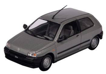 NOREV80928 - RENAULT Clio fase I 3 puertas 1990 gris metalizado caja fabricante