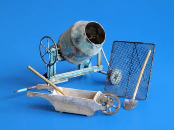 PLS361 - Hormigonera con accesorios en miniatura para montar y pintar