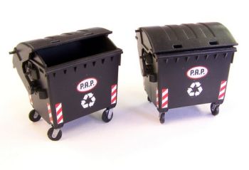 PLS433 - 2 cubos de basura en miniatura para montar y pintar