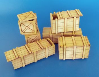 PLS453 - 6 cajas en miniatura de diferentes tamaños para montar y pintar