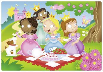 RAV056125 - Puzzle - 12 Piezas - La princesa y sus amigas - 19 x 19 cm
