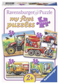 RAV069545 - 4 Puzzles - 2;4;6;8 Piezas - Vehículos