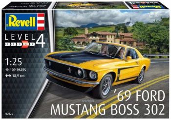 REV07025 - FORD Mustang Boss 302 modelo 1969 para montar y pintar