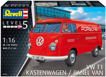 REV07049 - Furgoneta VOLKSWAGEN T1 PORSCHE en miniatura para montar y pintar