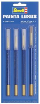 REV39629 - 4 cepillos de pelo de marta premium tamaños 5/0; 00; 2; 5