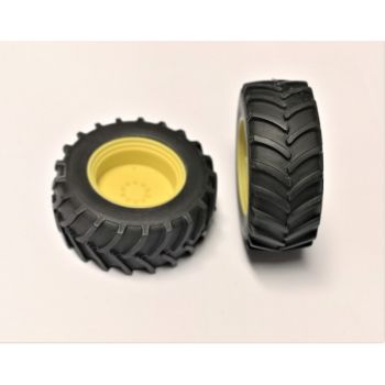 ART04272J - 2x Rueda trasera tractor amarillo 61mm
