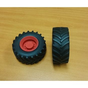ART04271R - 2x Rueda delantera tractor roja 47mm