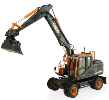 UH8138 - Excavadora de ruedas DOOSAN DX160W Black Edition 600 piezas