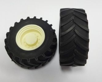 ART04271B - 2x rueda delantera tractor blanca 47mm