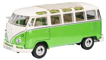 SCH286 - VW T1b Samba; verde y beige