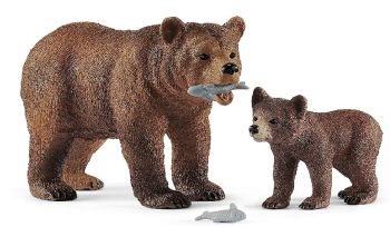 SHL42473 - Grizzly mamá con cachorro
