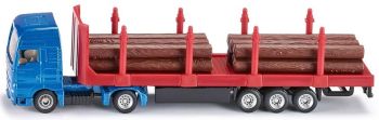 SIK1659 - MAN LKW 4x2 con remolque maderero de 3 ejes y troncos