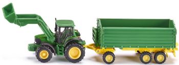 SIK1843 - JOHN DEERE con pala cargadora y remolque de 3 ejes Ech:1/87