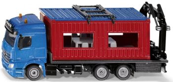 SIK3556 - MERCEDES BENZ LKW 6x4 plataforma de grúa con algeco