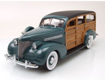 SUN6171 - CHEVROLET Woody Station Wagon 1939 verde puertas imitación madera