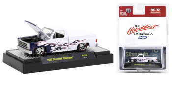 M2M-31500MJS59 - CHEVROLET Silverado Pick-up 1980 blanco con llamas azules