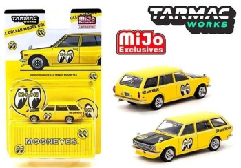 T64G-026-ME2 - DATSUN Bluebird 510 furgoneta Mooneyes amarillo y negro