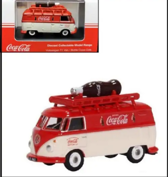 OXF76VWS007CC - VOLKSWAGEN Type1 Furgoneta con mini botella de Coca-Cola