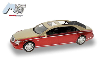 HER87MC000034 - MAYBACH 62S 2002 rojo y dorado