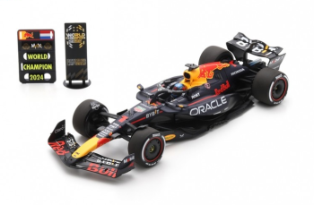 SPA18S666 - RED BULL Racing RB20 n.º 1, campeón del mundo de F1 2024, M. VERSTAPPEN y pizarra de boxes