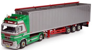 TEK64991 - VOLVO FH03 Globetrotter XL 4x2 con semi Cargo Floor 3 ejes lona abierta transporte Kroon