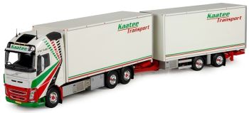 TEK73896 - Furgón rígido VOLVO FH04 6x2 y remolque de transporte Kaatee