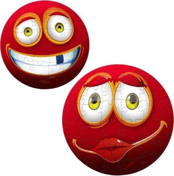 TRF60206 - Puzzle 3D de 96 Piezas Smiley Rojo