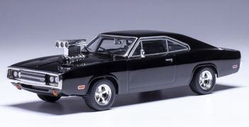 IXO-U43RDC007 - DODGE Charger Negro 1970 con motor anterior - EDICIÓN USA