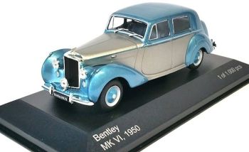 WBX185 - BENTLEY MK VI RHD 1950 azul cielo y gris