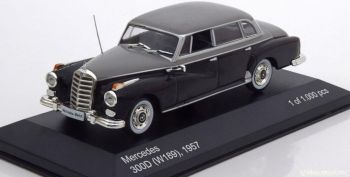 WBX186 - MERCEDES BENZ 300D (W189) 1957 negro y gris
