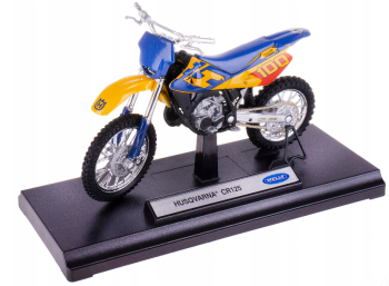 WELHU19660PW - Moto de motocross HUSQVARNA CR125 azul y amarilla