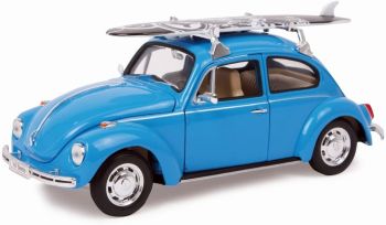 WEL22436SB-W - VOLKSWAGEN Escarabajo 1959 azul con tabla de surf