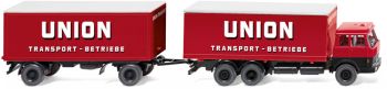 WIK045701 - Portador de caja rígida HANOMAG Henschel 6x4 con remolque de 2 ejes de caja rígida Union