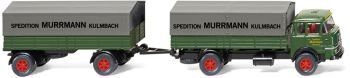 WIK048601 - MAN Pausbacke 4x2 plataforma abatible con remolque abatible de 2 ejes Spedition Murrmann