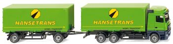 WIK057311 - Furgón rígido MERCEDES BENZ Actros 6x4 con remolque furgón rígido de 2 ejes Hansetrans