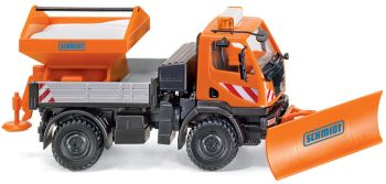 WIK064605 - MERCEDES UNIMOG U20 4x2 con pala y esparcidor Schmidt