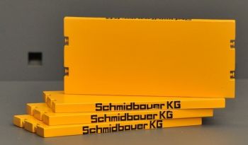 YCC604-1S - 4 Placas de carretera - 11 x 5 cm - Amarillo RAL1007 SCHMIDBAUER KG
