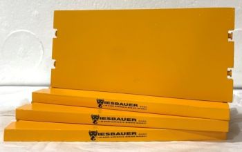 YCC604-1W - 4 Placas de carretera - 11 x 5 cm - Amarillo RAL1007 WIESBAUER